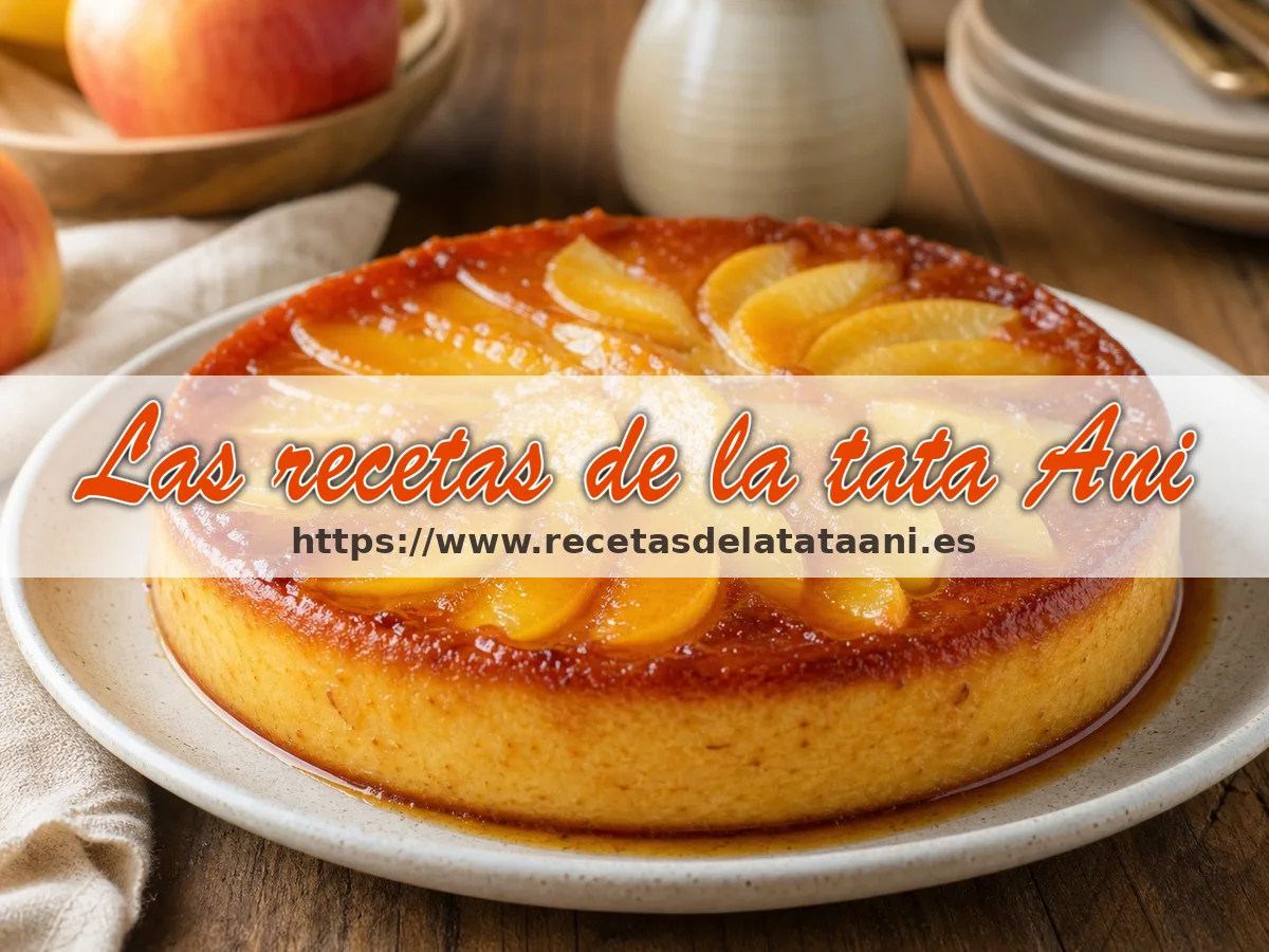 Fotografía ilustrativa de Flan de manzana